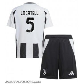 Juventus Manuel Locatelli #5 Kotipaita Lapsille 2024-25 Lyhythihainen (+ shortsit)